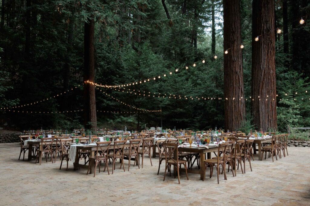 Forest wedding at Waterfall Lodge and Retreat in Santa Cruz