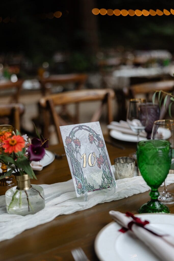 Wedding table decorations