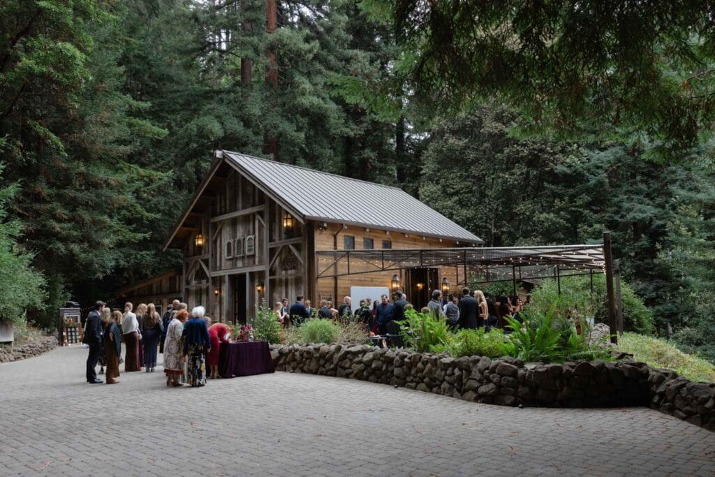 Forest wedding at Waterfall Lodge and Retreat in Santa Cruz
