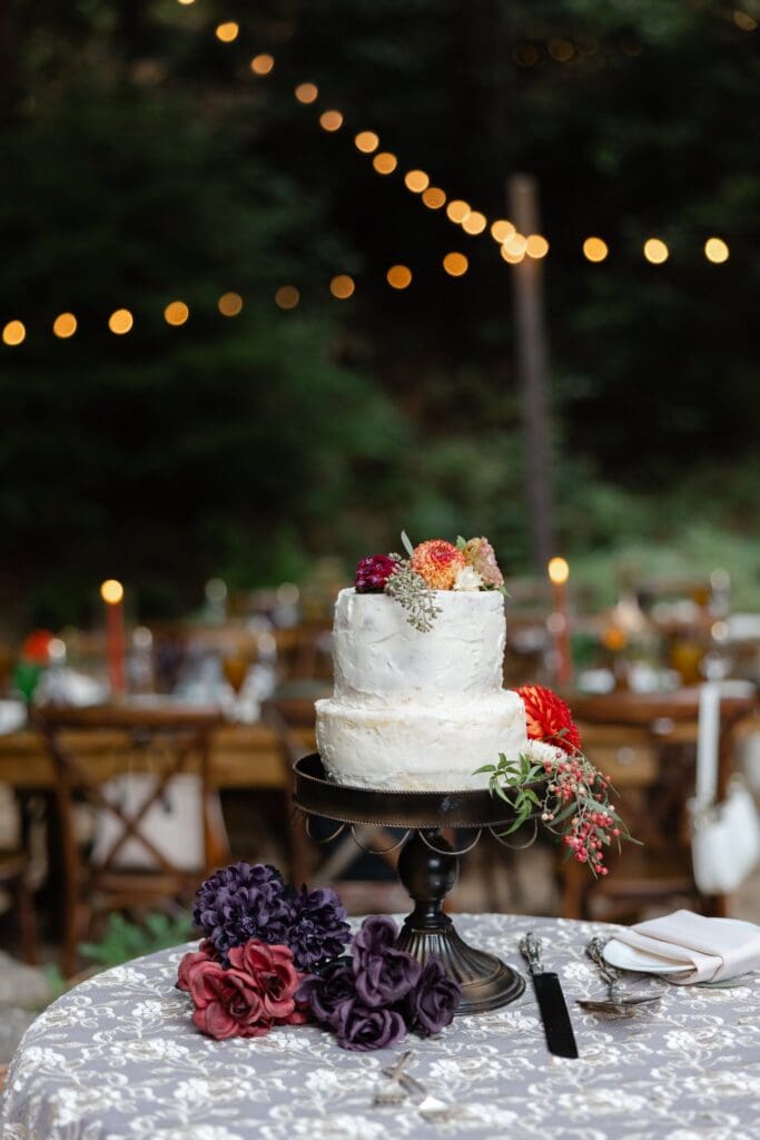 Cake as forest wedding in Santa Cruz