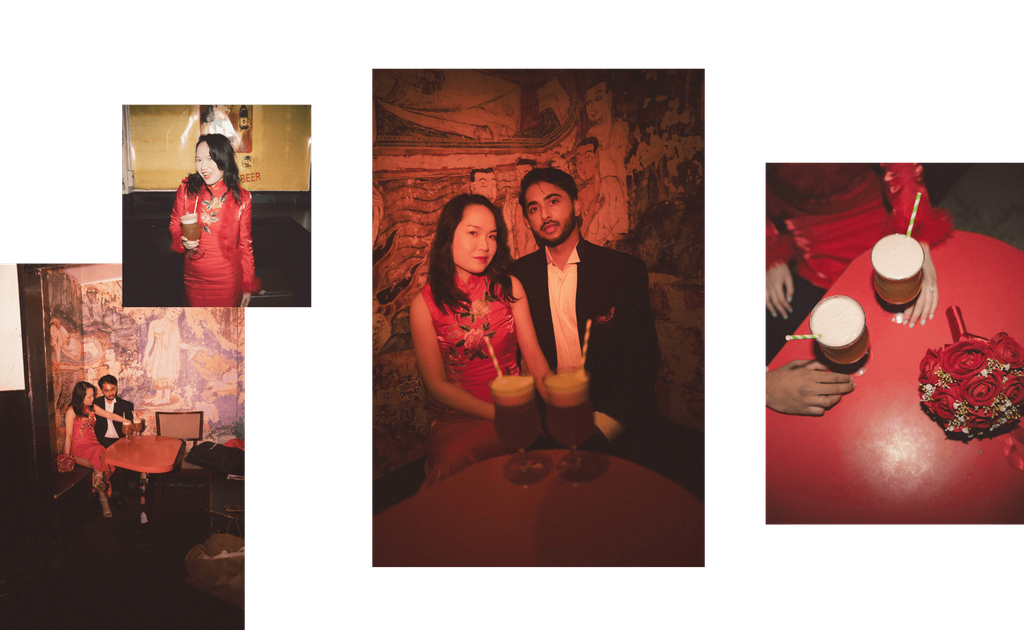 San Francisco engagement session at Lipo Lounge in Chinatown