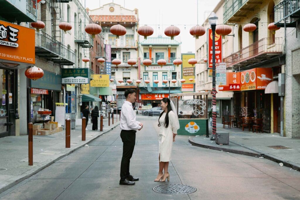 SF Chinatown engagement session